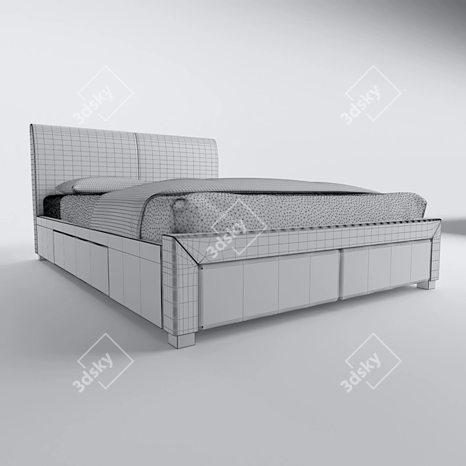 Modena Bed 3D model image 3