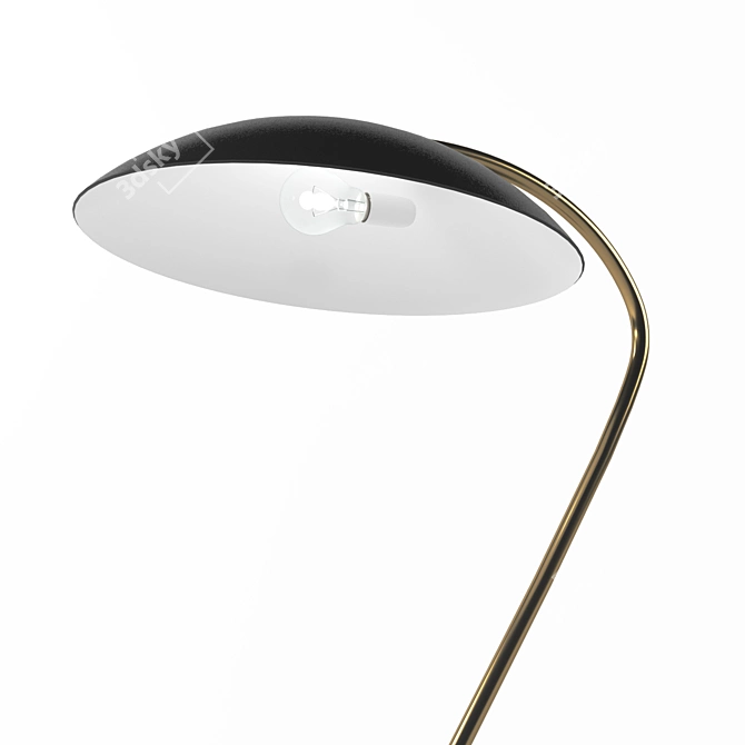 Title: Futuristic Saucer Floor Lamp 3D model image 2