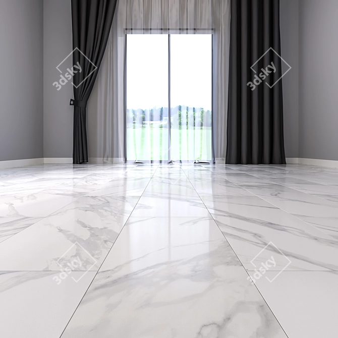  Elegant Marble Floors: HD Texture & Multiple Material Options 3D model image 2