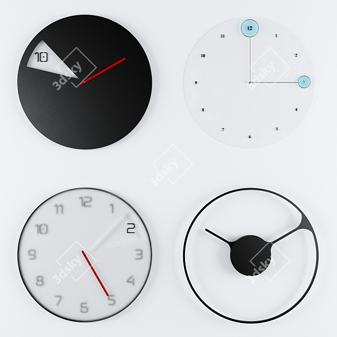 Contemporary Timepiece 3D model image 1