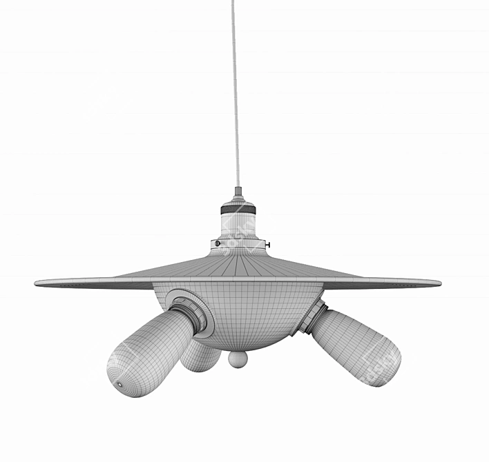 Sleek Visitor Pendant Light 3D model image 3