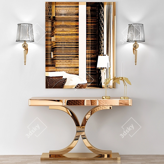 Elegance Meets Function: Console Table Pin 3D model image 1