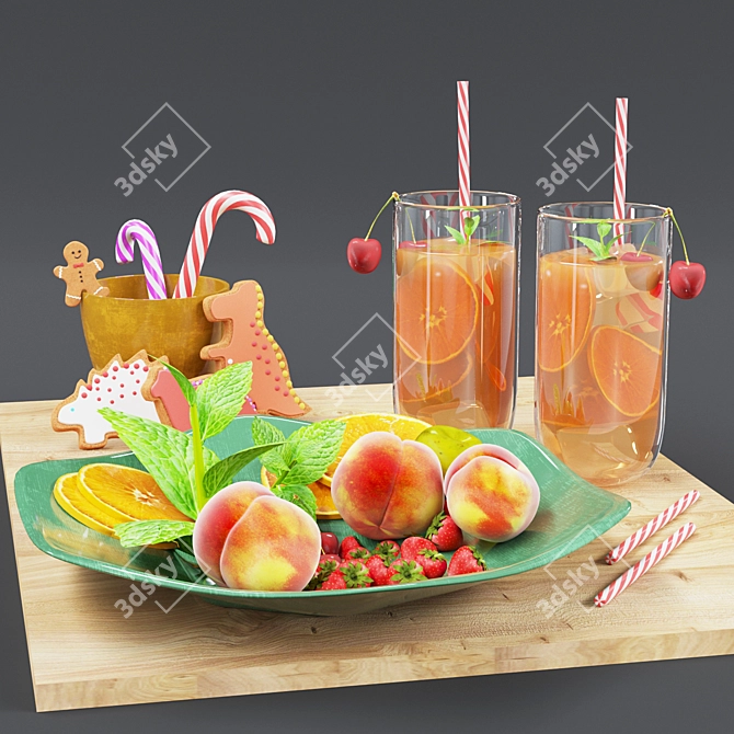 Sweet Juice Delight 3D model image 1