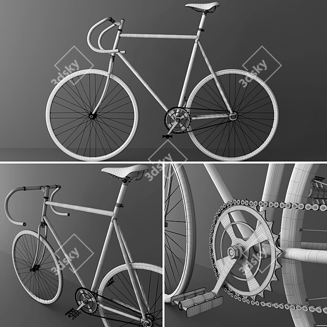 Sleek Corona Bicycle 3D model image 3