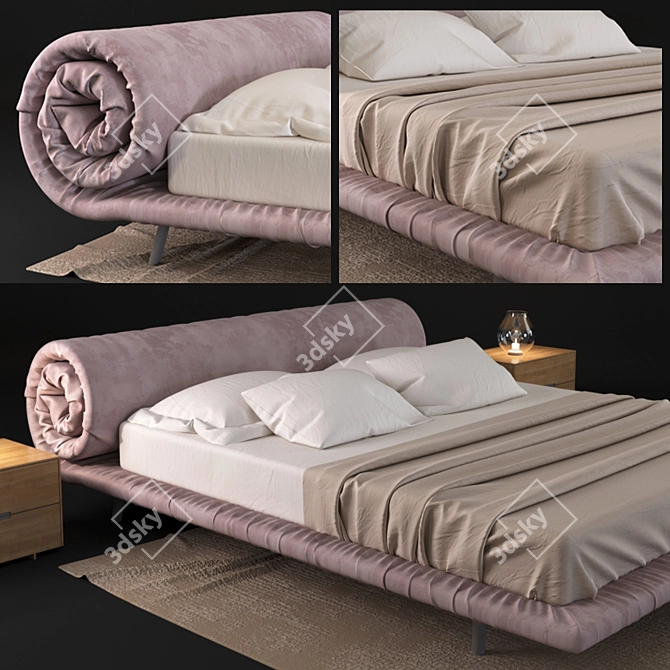Bonaldo Blanket: Luxurious Bed for Ultimate Comfort 3D model image 2