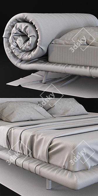 Bonaldo Blanket: Luxurious Bed for Ultimate Comfort 3D model image 3