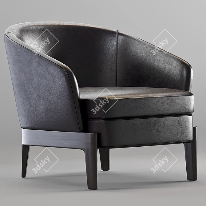 Molteni & C CHELSEA Fabric Armchair - Elegant and Comfortable 3D model image 3