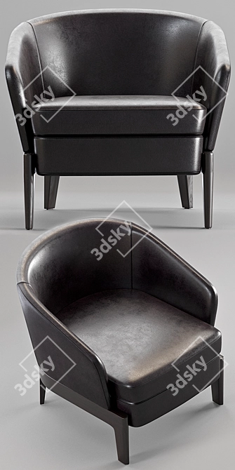 Molteni & C CHELSEA Fabric Armchair - Elegant and Comfortable 3D model image 1