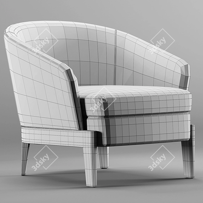 Molteni & C CHELSEA Fabric Armchair - Elegant and Comfortable 3D model image 2
