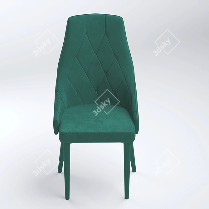 Velvet Trix Armchair 3D model image 2