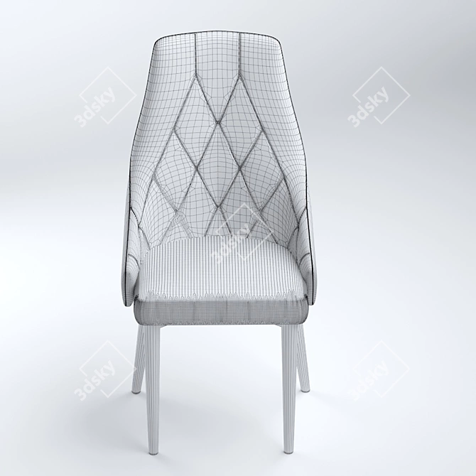 Velvet Trix Armchair 3D model image 3