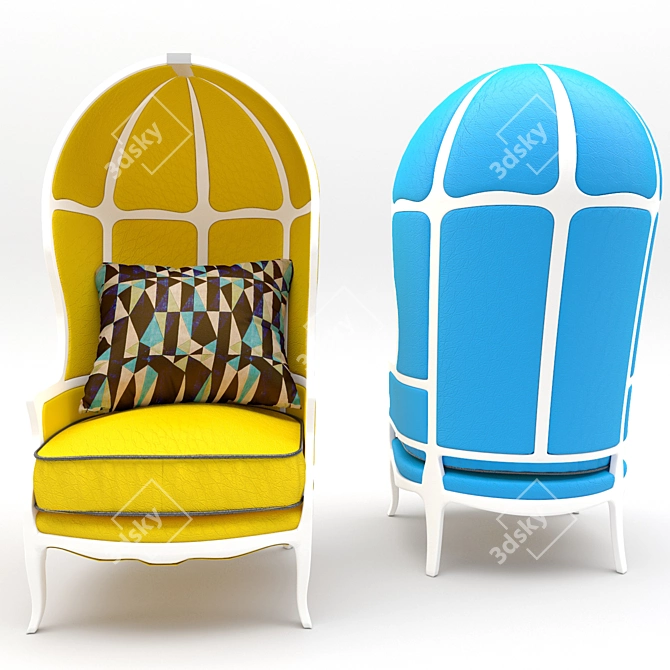 Elegant JC Chair: Perfect Blend of Style and Comfort 3D model image 1