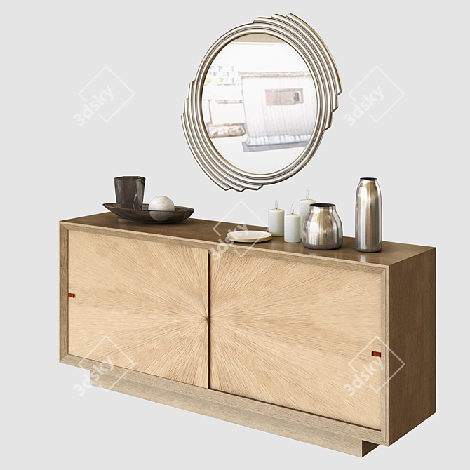 Elegant Lazarro Dresser Set 3D model image 1