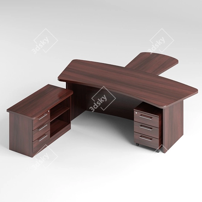 Executive Laminate Table 3D model image 2