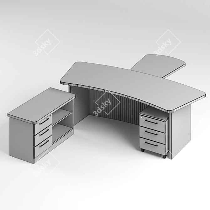 Executive Laminate Table 3D model image 3