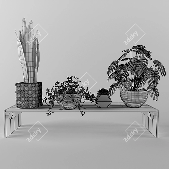 3D Flower Model with FBX and OBJ Formats 3D model image 2