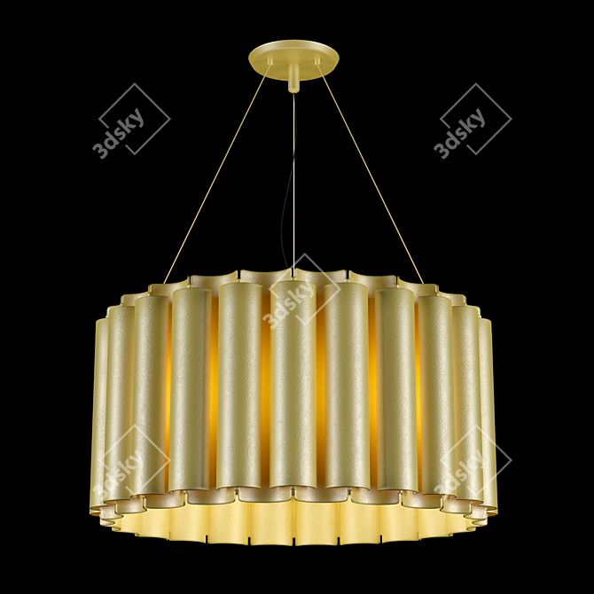 Luxury Gold Chandelier by Brabbu 3D model image 2