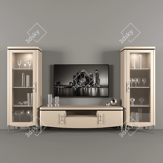 TV Unit and Display Case for DV Home Collection 3D model image 1