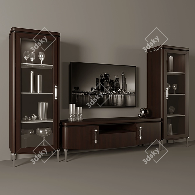 TV Unit and Display Case for DV Home Collection 3D model image 2