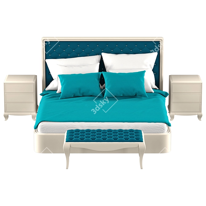 Sea Wave Bedroom Set 3D model image 4