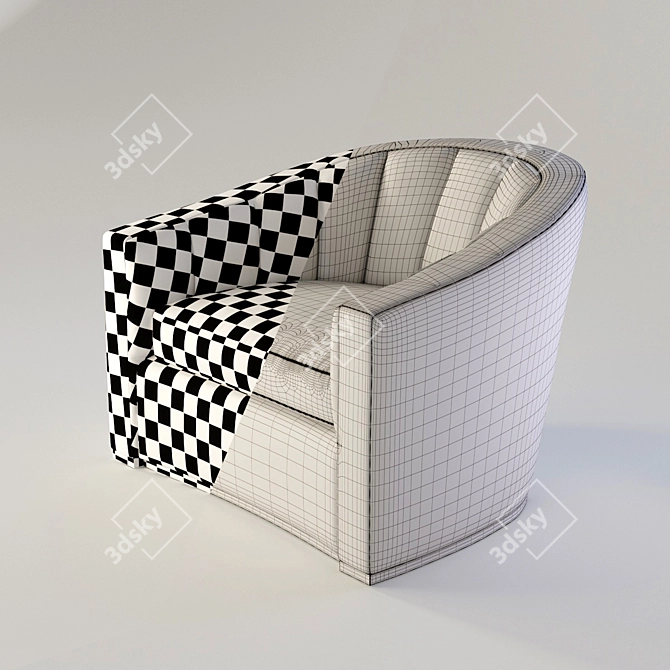 Cameron Collection Lombard Chair - Stylish and Comfortable Seating 3D model image 3