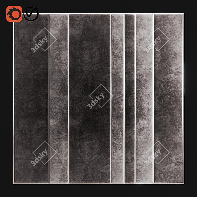 Velvet Wall Paneling 3D model image 1