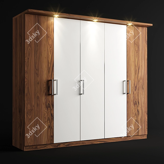 Modern Archive Wardrobe Max OBJ 3D model image 1