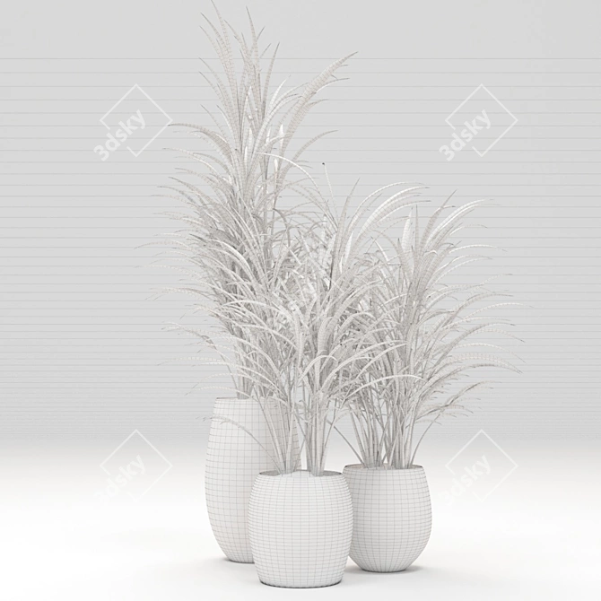 Natural Oasis Bamboo Palm Set 3D model image 2