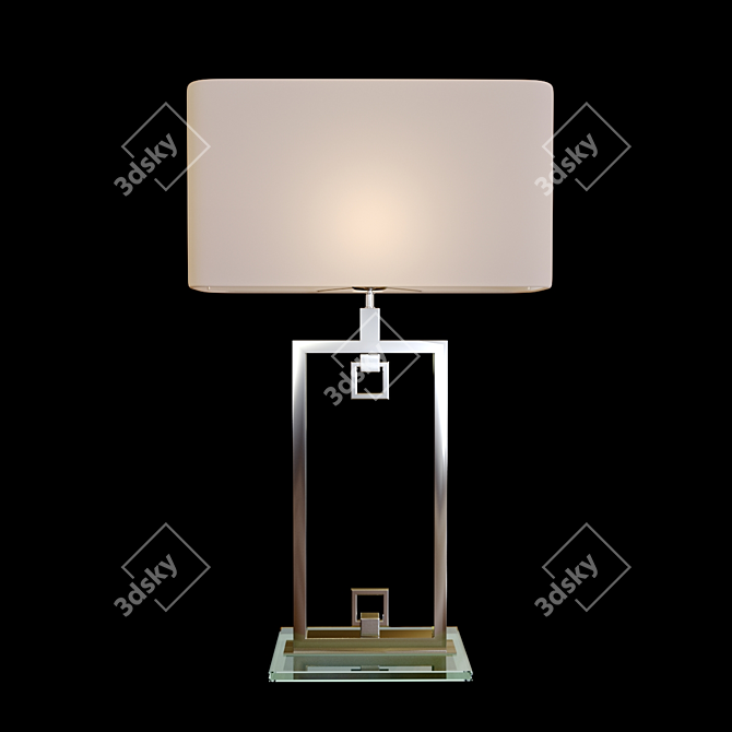 Elegant Nickel Finish Table Lamp 3D model image 2