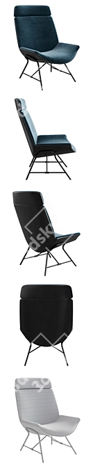 Wittmann Melange Armchair: Sleek and Stylish Seating 3D model image 2