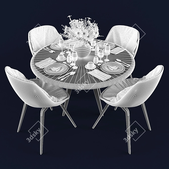 Elegant Table Setting Set 3D model image 3