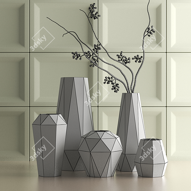 Elegant Copper Vase 3D model image 2