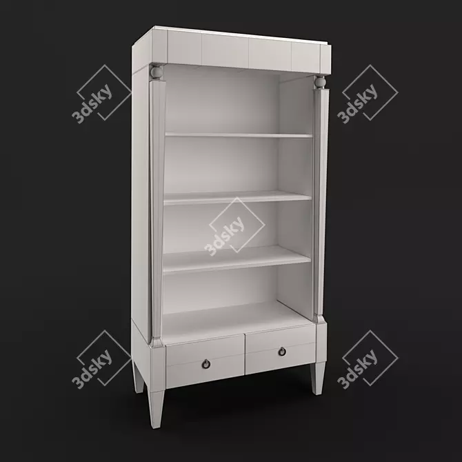 Elegant Cherry Wood Rack: Fratelli Barri MESTRE 3D model image 2