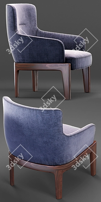 Elegant Molteni & C Chelsea Armchair 3D model image 2