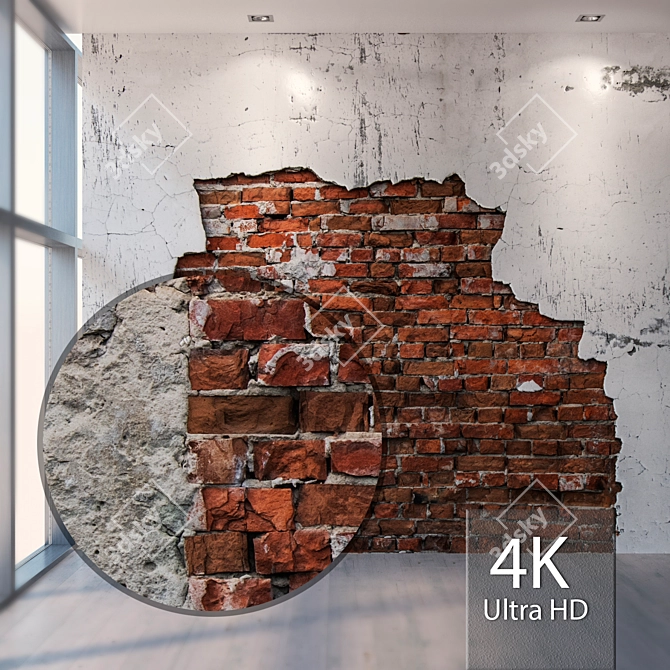 Seamless 4K Brick Texture+Maps 3D model image 1