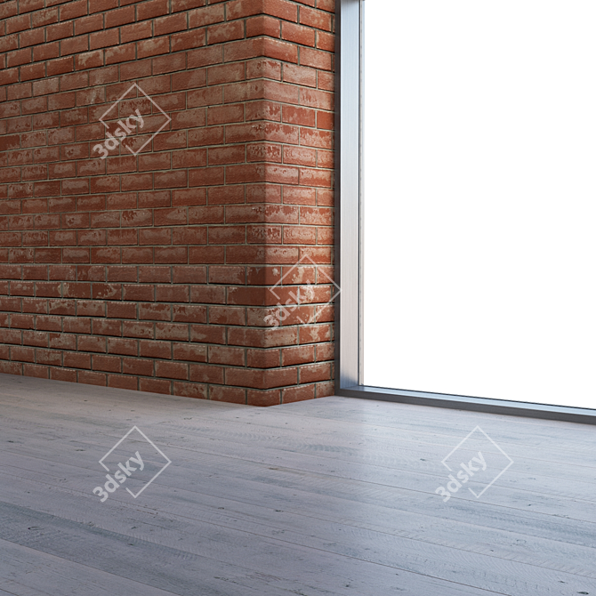 Seamless Brick 4K Texture 3D model image 3