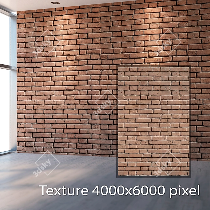 Seamless 4K Brick Texture 3D model image 2
