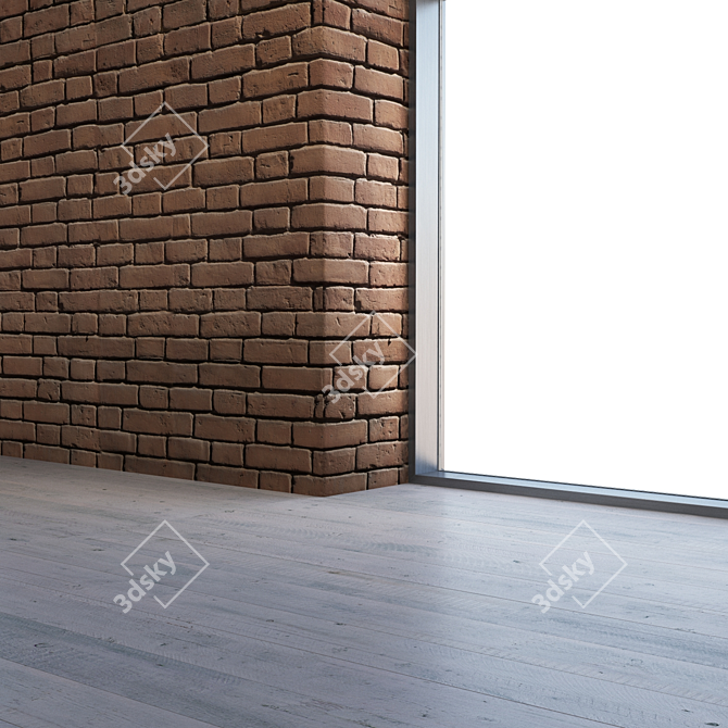 Seamless 4K Brick Texture 3D model image 3