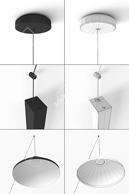 Vibia North: Modern Wall & Suspended Light 3D model image 3