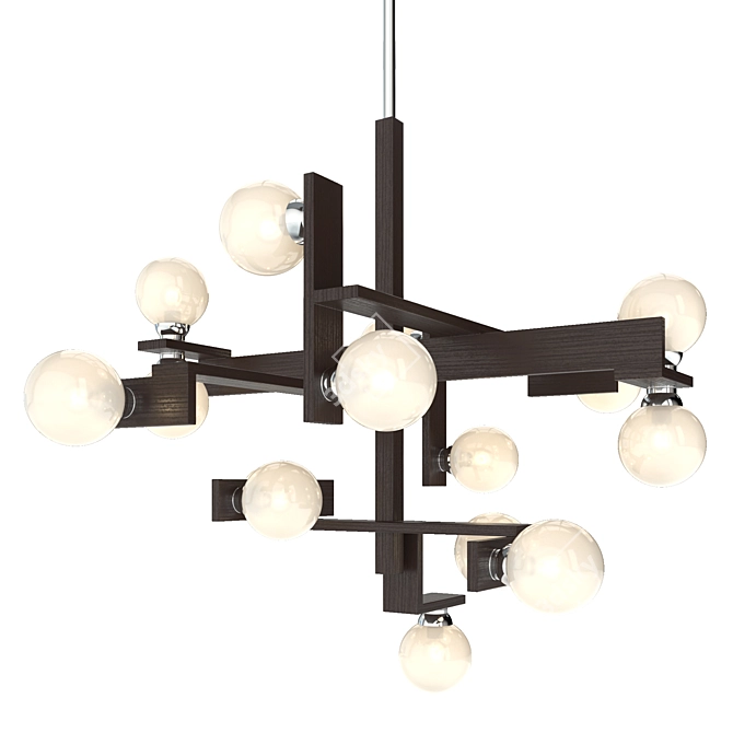 Troy Network 15-Light Dining Chandelier 3D model image 1