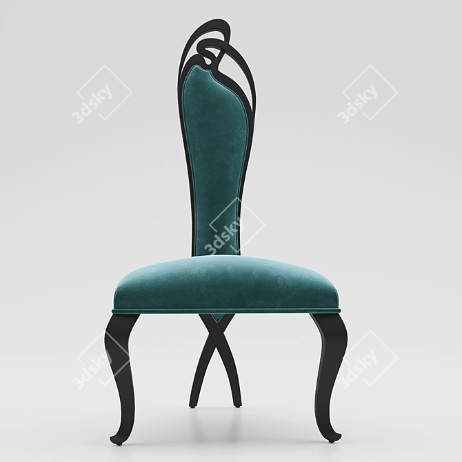 Elegant Evita Dining Chair 3D model image 3
