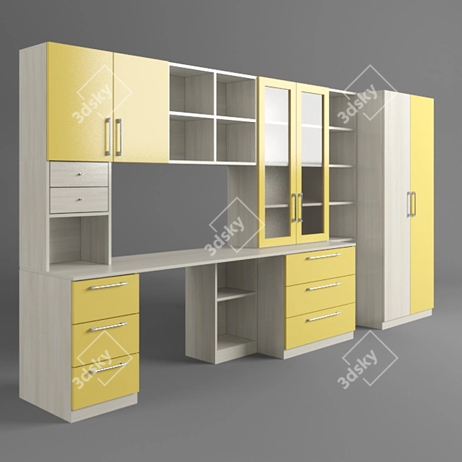 Interactive Nursery Wall 3D model image 1