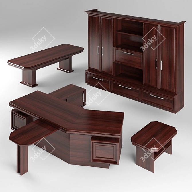 Executive Director's Furniture Set 3D model image 1