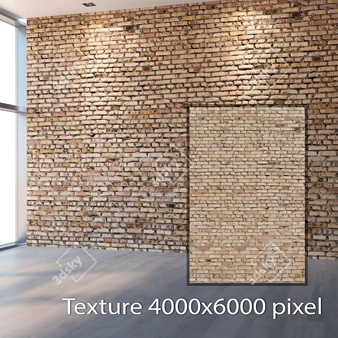 Seamless Brick Texture in 4K 3D model image 2