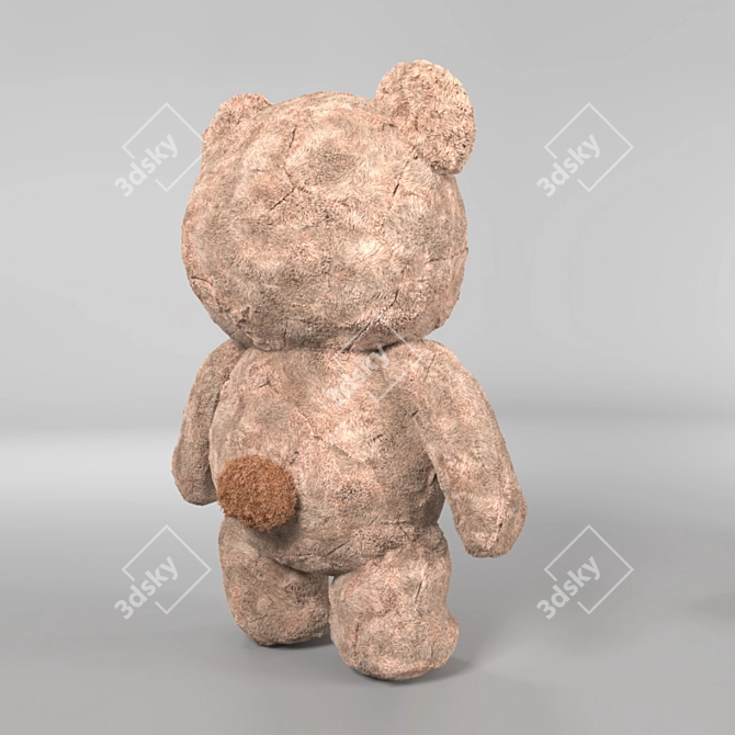 Fluffy Teddy Bear Toy 3D model image 3