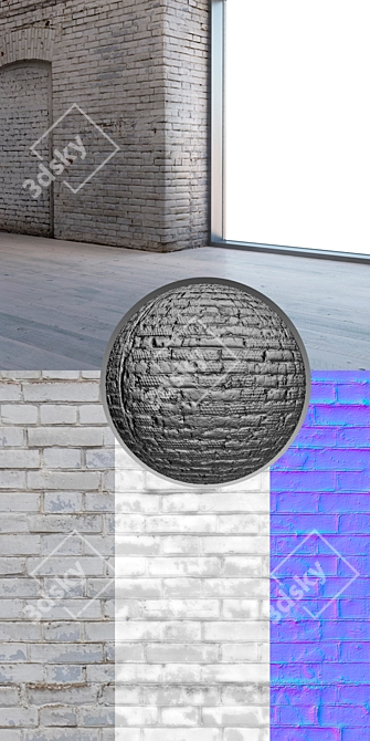 Seamless Brick Texture Pack 3D model image 3