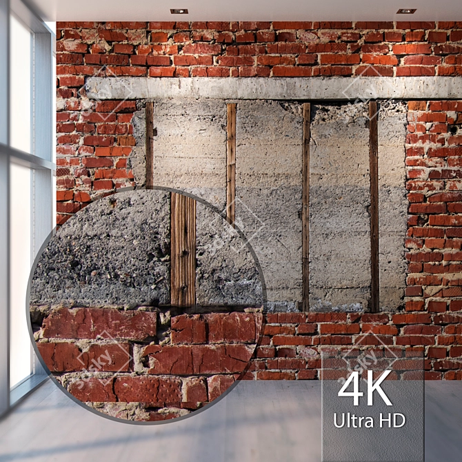 Seamless Brick Texture - 4K Resolution 3D model image 3