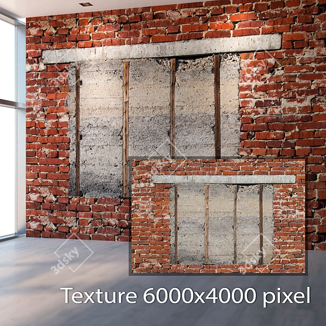 Seamless Brick Texture - 4K Resolution 3D model image 1