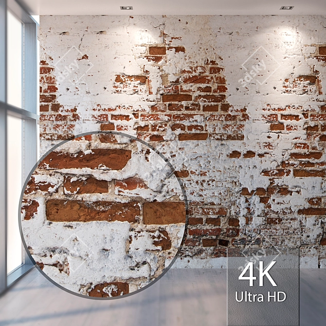 Seamless 4K Brick Texture 3D model image 1