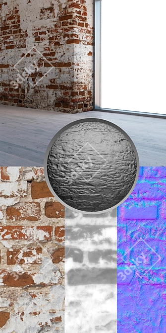 Seamless 4K Brick Texture 3D model image 3